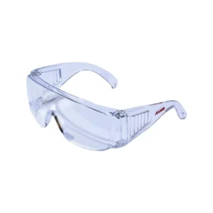 عینک ایمنی بغل کرکره ای تک پلاست سفید