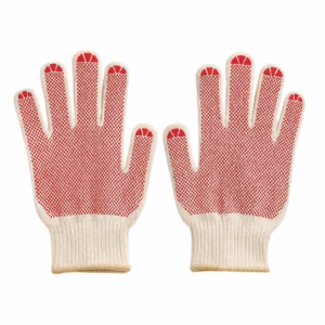 دستکش نخی خالدار بافتنی