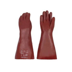 دستکش ضد اسید پوشا بلند قرمز