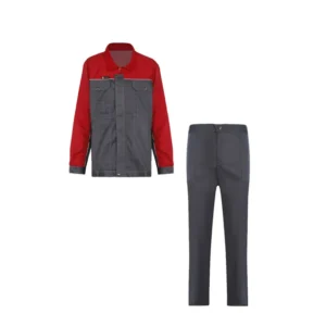 لباس کار دو تکه مهندسی توفیق | قرمز و طوسی